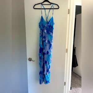 Blue Ruffled Dress - Brand New